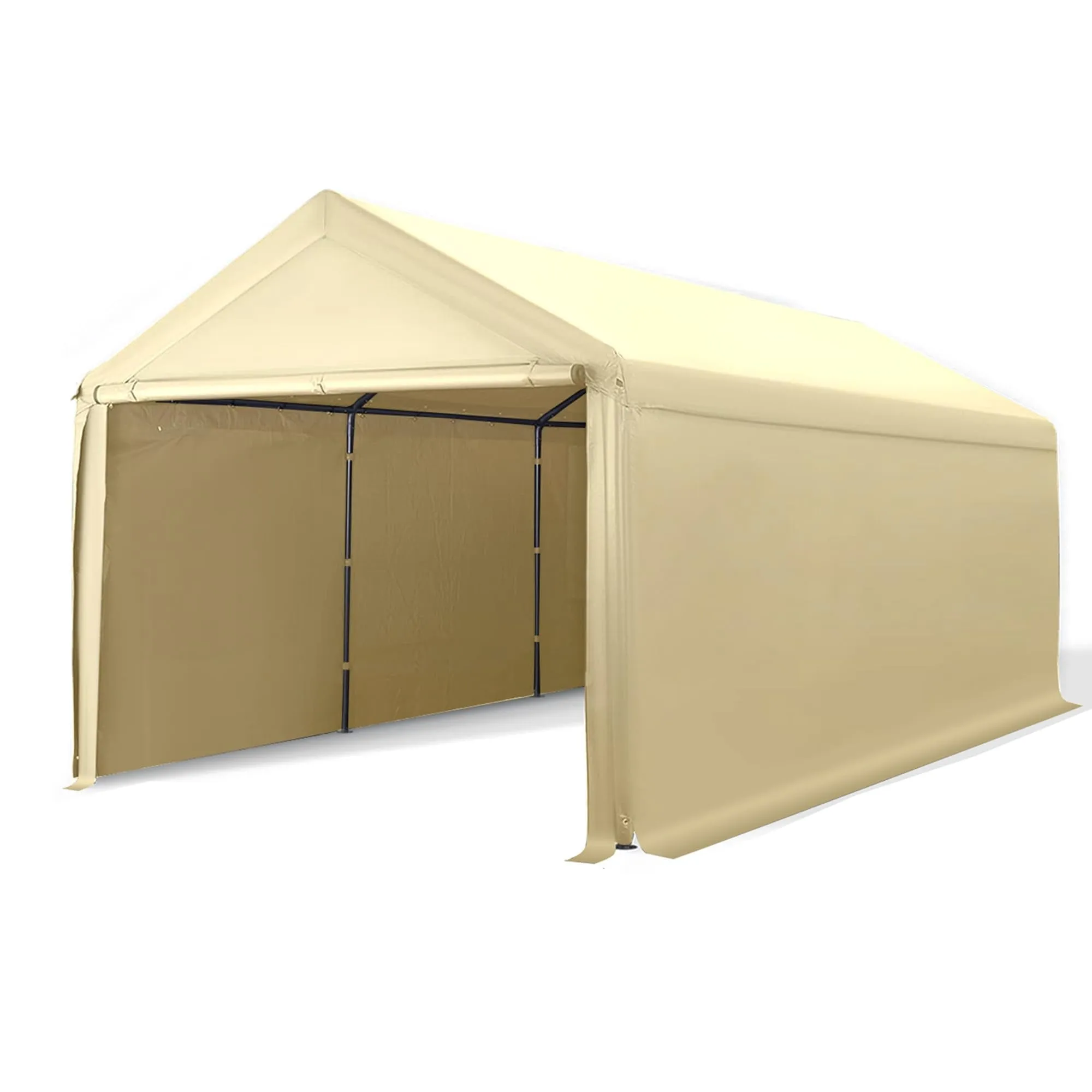 10x20 ft Heavy Duty Carport with Removable Sidewalls,All Weather Carport Garage Party Tent Large Outdoor Canopy Storage Shed for