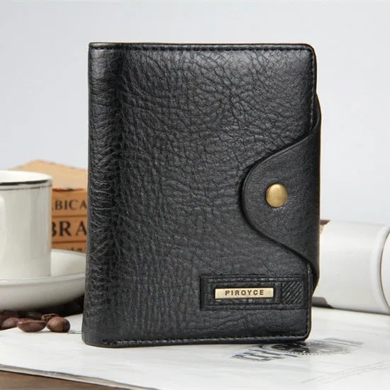 2018 New Brand High Quality Short Men'S Wallet ,Genuine Leather Qualitty Guarantee Purse For