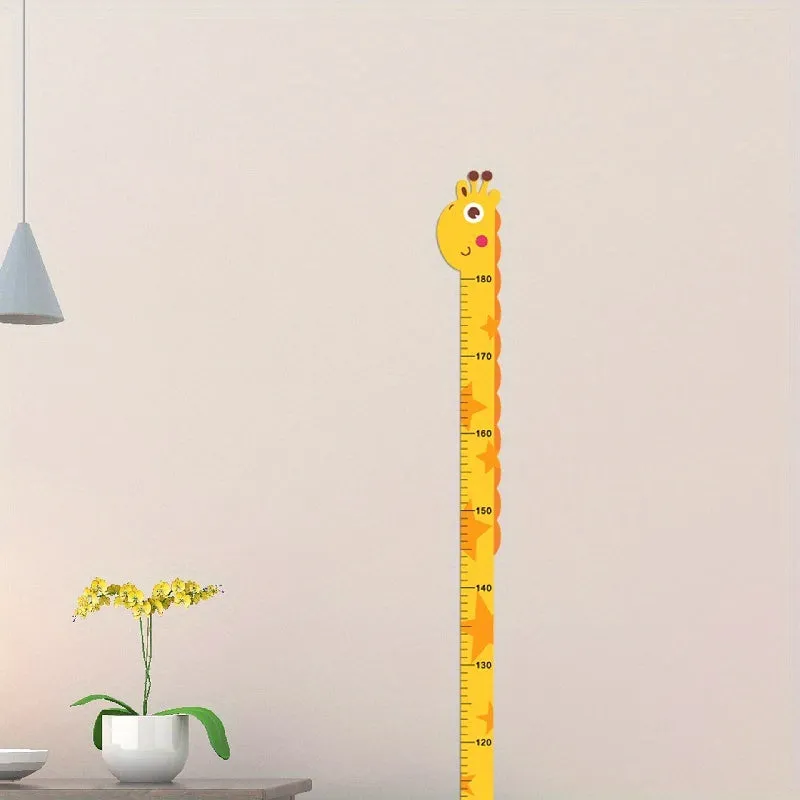 Adorable Giraffe Height Chart Sticker for Bedroom or Classroom