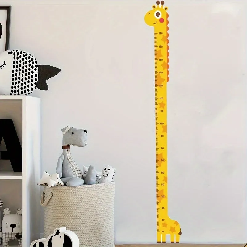 Adorable Giraffe Height Chart Sticker for Bedroom or Classroom