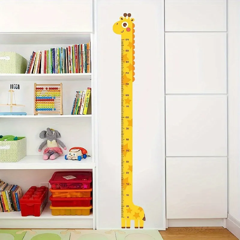 Adorable Giraffe Height Chart Sticker for Bedroom or Classroom