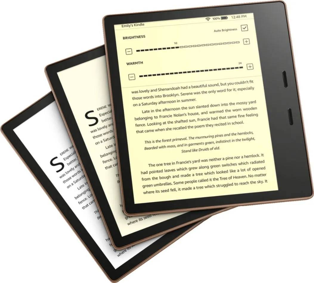 Amazon - Kindle Oasis E-Reader (2019) - 7" - 8GB - now with adjustable warm light - 2019 - Graphite