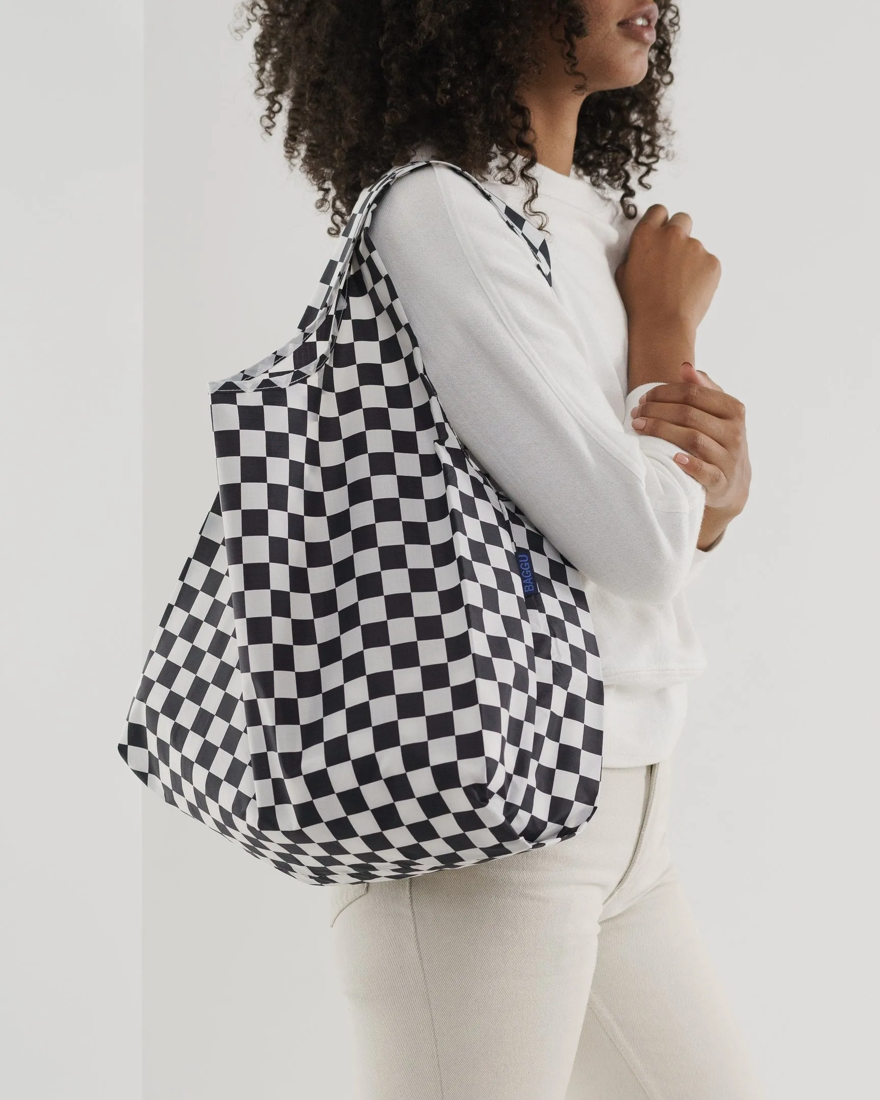 Baggu Standard Reusable Bag - Black Checkerboard