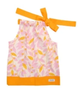 Binksy and Bobo Sash Top (Willow Pink w/Mango Sash)