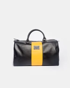 Boston Leather Bicolor Bag in Yellow/Black