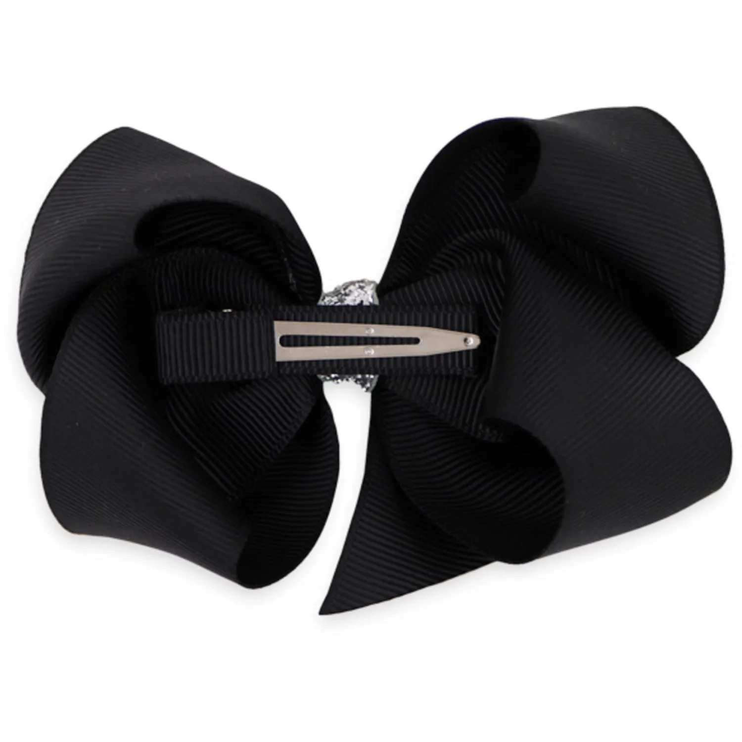 Bow's by Stær Classic Bow - Black/Silver Glitter - 10 cm