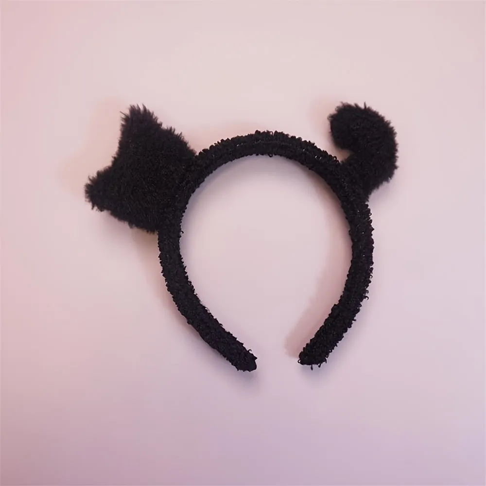 Cartoon Cat Headband Adorable Hair Accessory for Christmas Celebrations