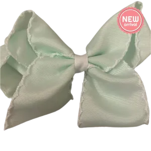 Classic Grosgrain Moonstitch Hair Bow - Large