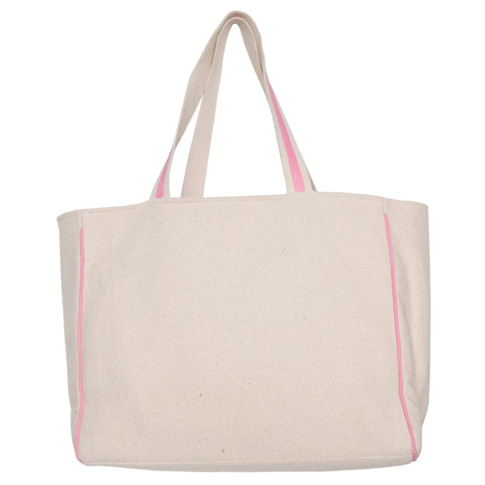 Coquette Bow Pink Sequin Wholesale Canvas Tote Bag