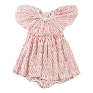 Cotton Baby Cuddle Onesie | Baby Girls | Half Sleeves | Pink