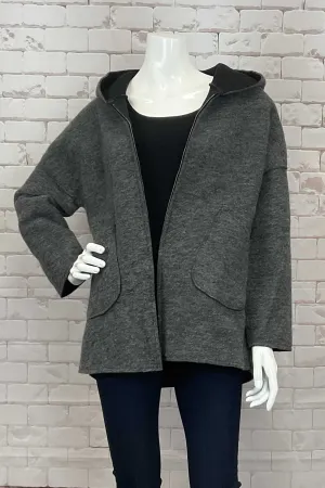 DARK GREY HOODIE JACKET