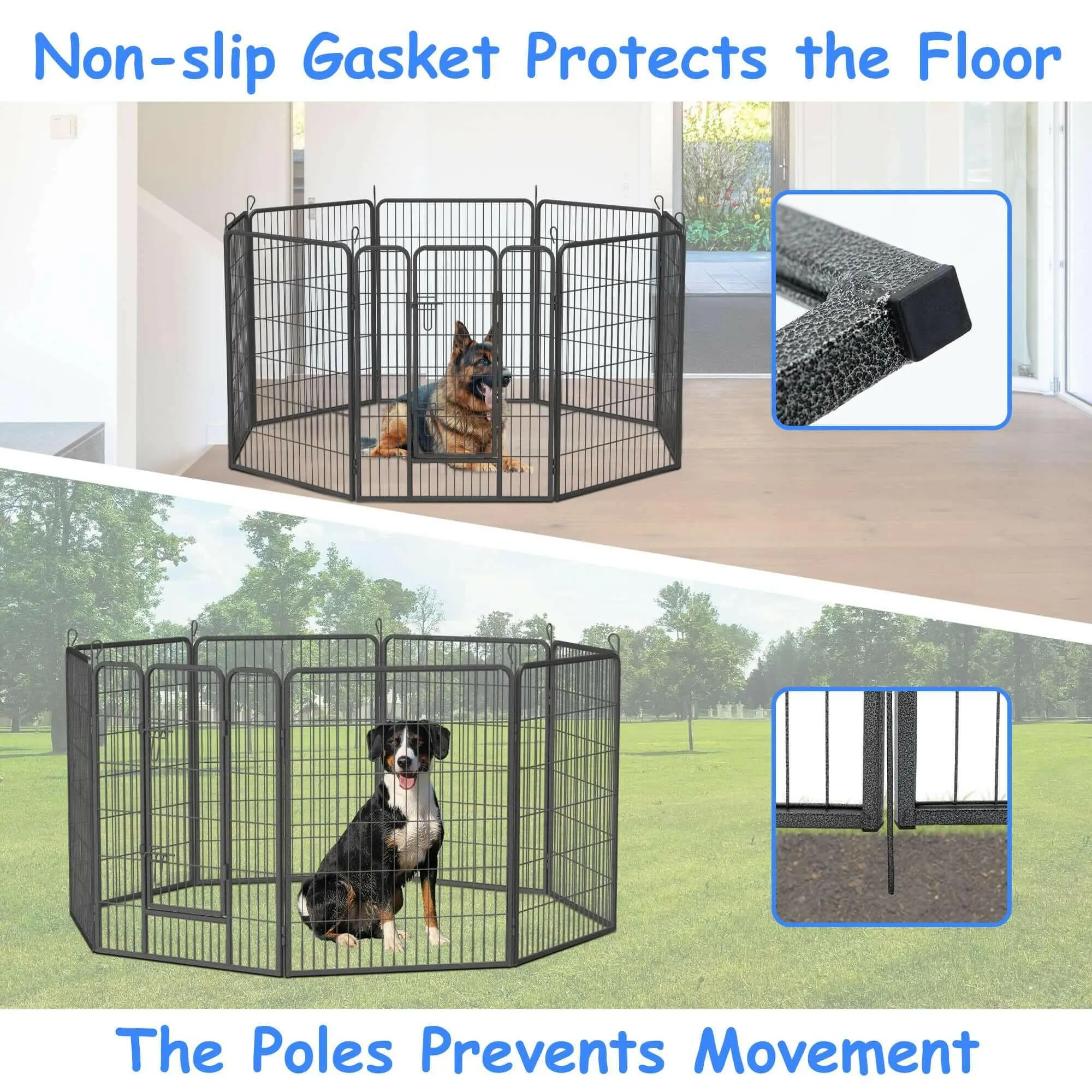 Dog Pens Outdoor 32" Height Foldable 12 Panels Heavy