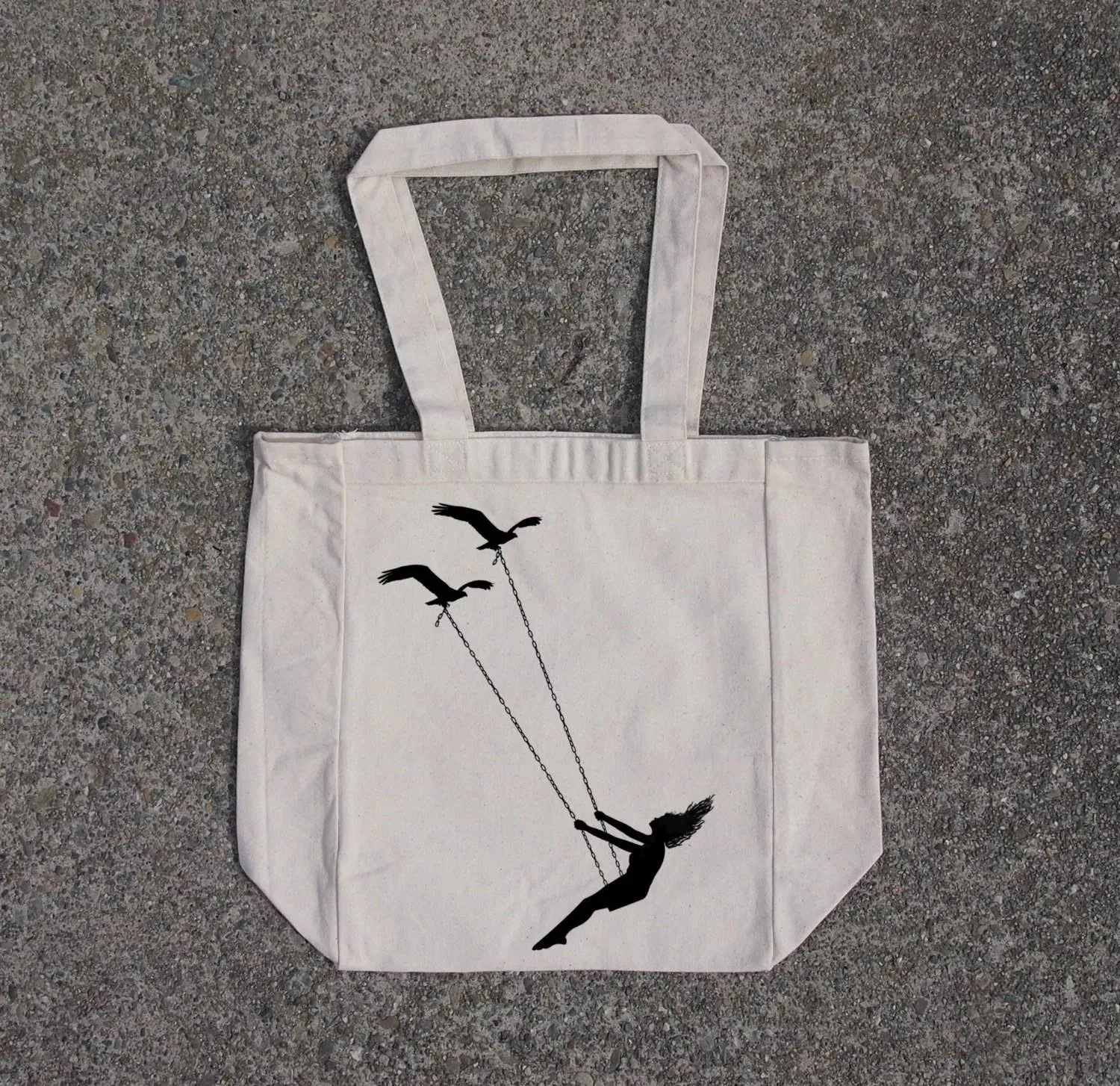 Flying Bird Swing Canvas Bag