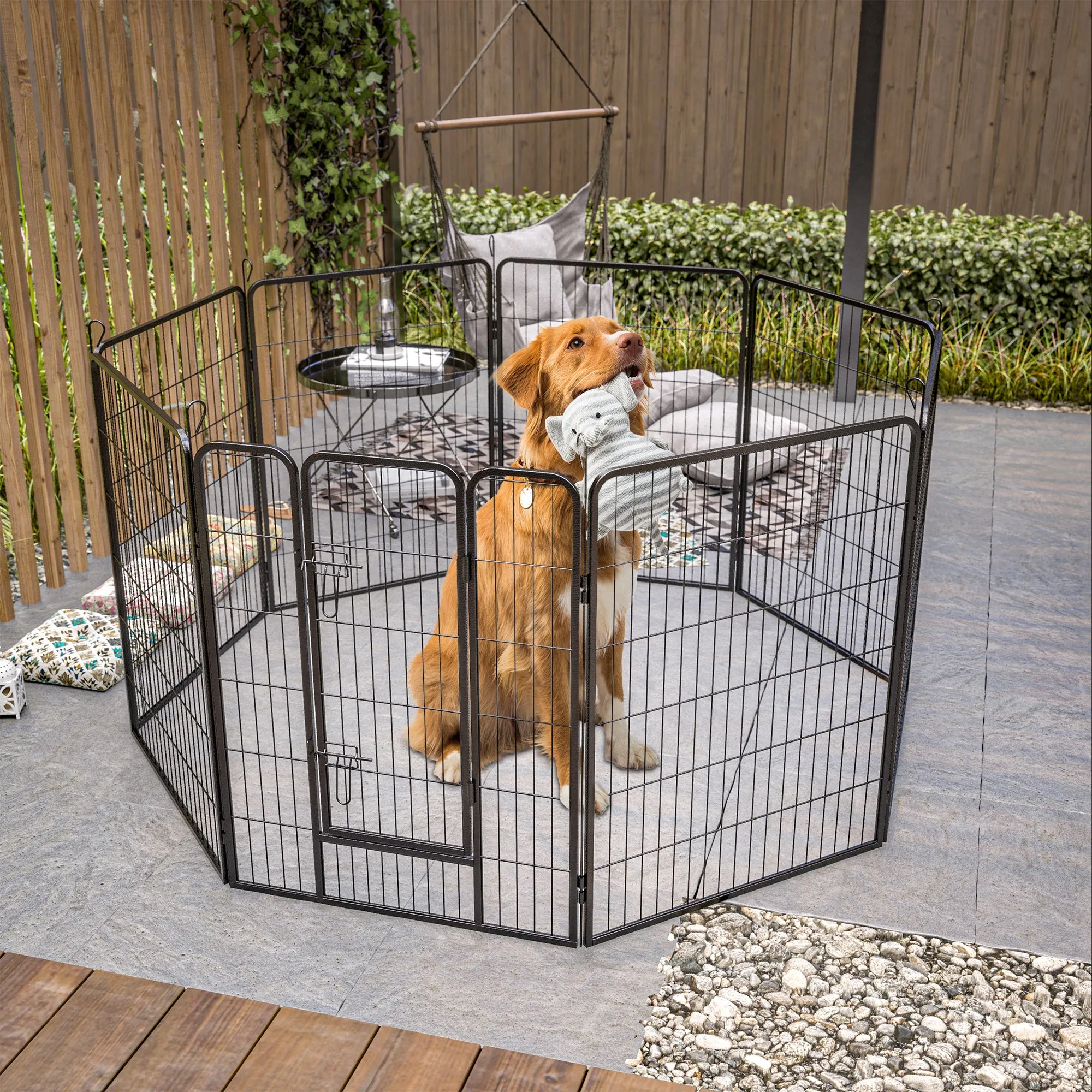 Heavy Duty Large Pet, 40" Playpen 8 Panels Metal Indoor Outdoor