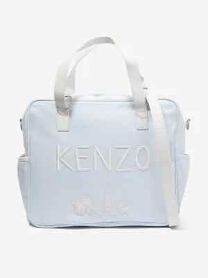 KENZO Baby Logo Changing Bag in Blue