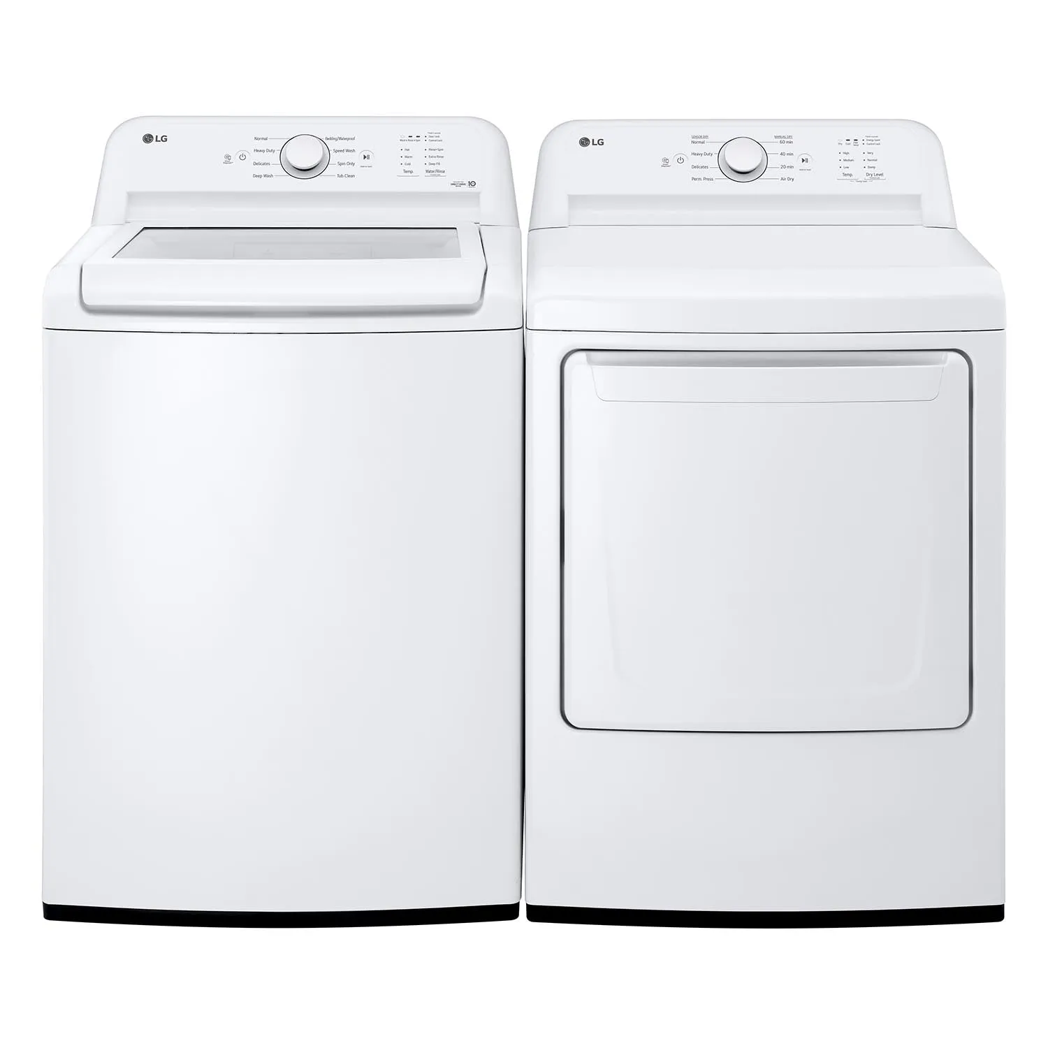 LG White Top Load Washer with Agitator and SlamProof® Glass Lid (4.8 Cu. Ft) - WT6105CW