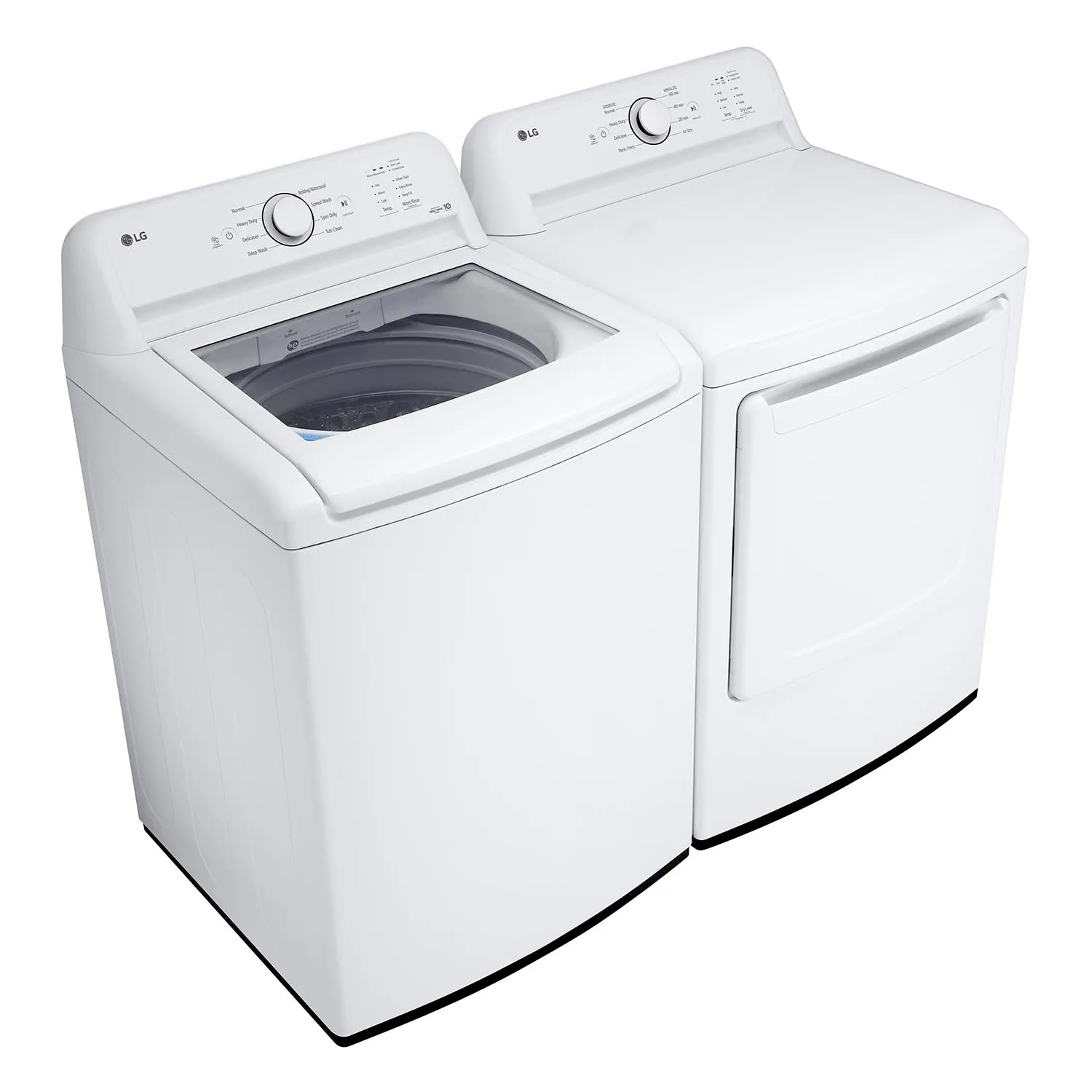 LG White Top Load Washer with Agitator and SlamProof® Glass Lid (4.8 Cu. Ft) - WT6105CW