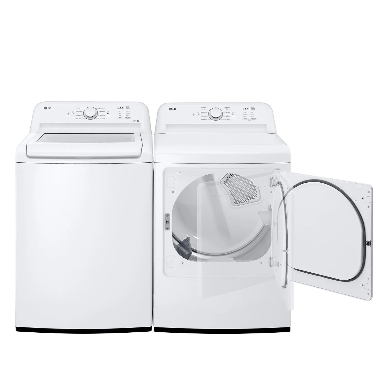 LG White Top Load Washer with Agitator and SlamProof® Glass Lid (4.8 Cu. Ft) - WT6105CW