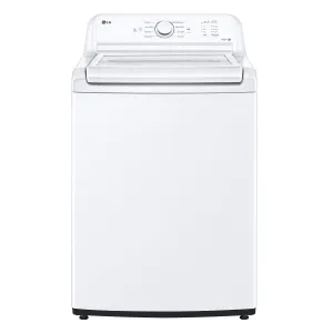 LG White Top Load Washer with Agitator and SlamProof® Glass Lid (4.8 Cu. Ft) - WT6105CW