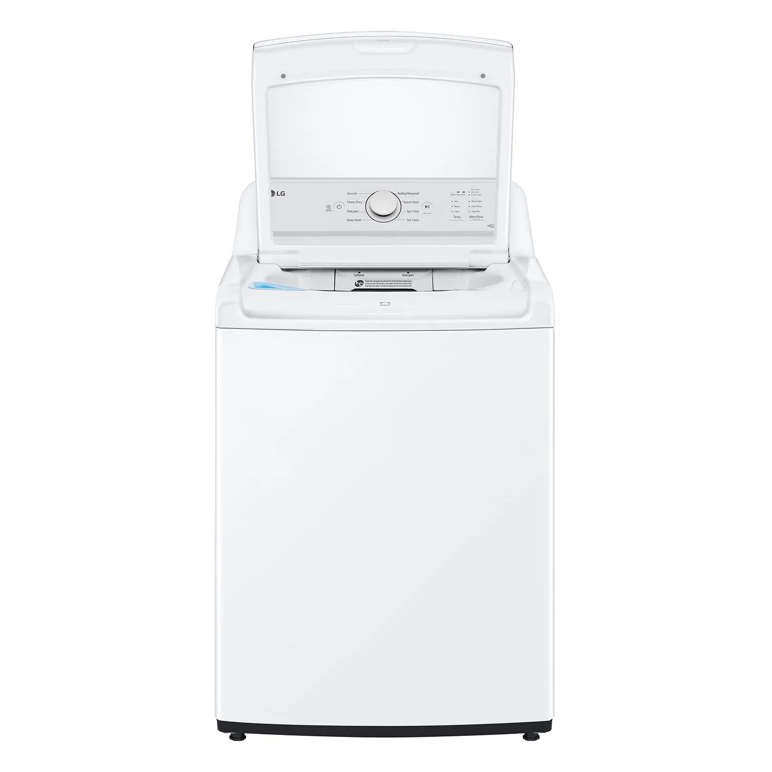 LG White Top Load Washer with Agitator and SlamProof® Glass Lid (4.8 Cu. Ft) - WT6105CW