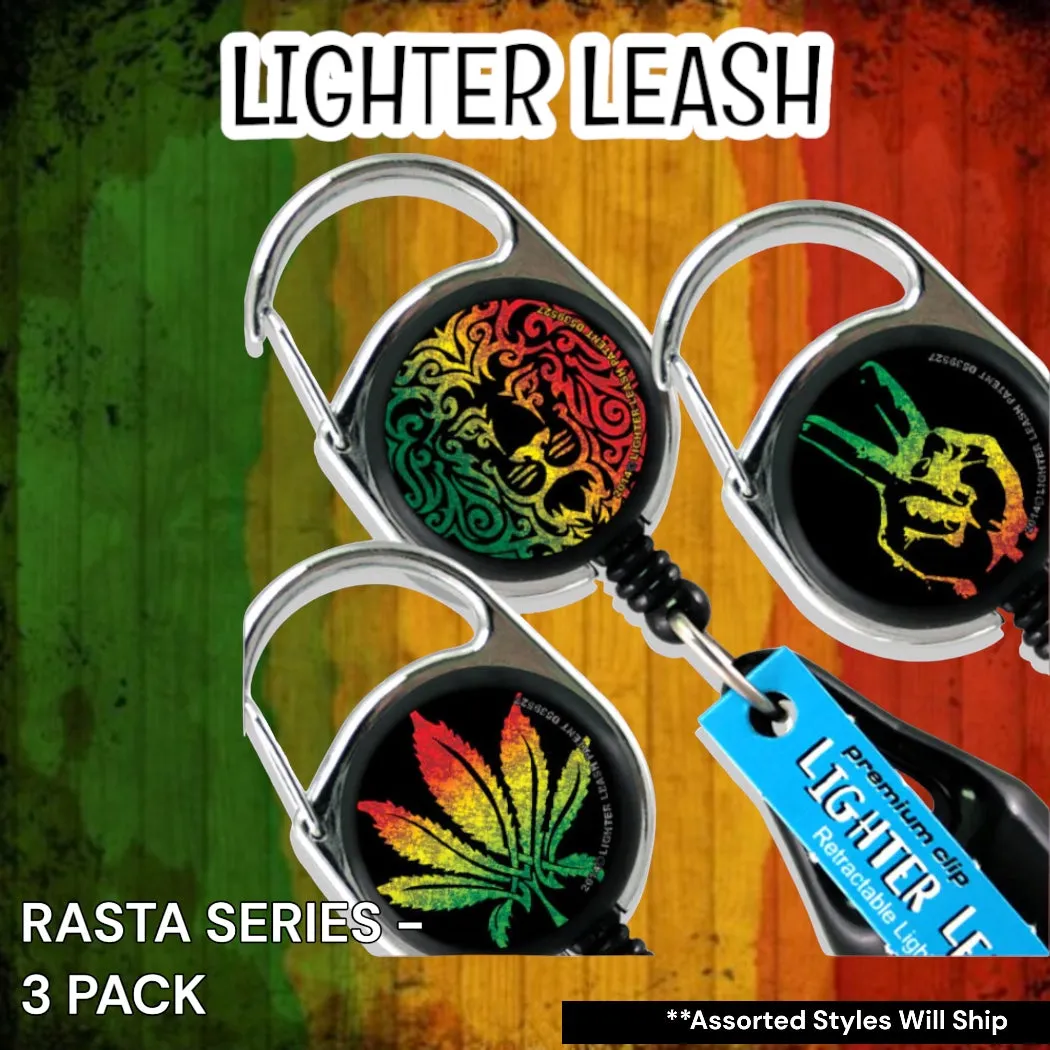 Lighter Leash Retractable Lighter Holder -Rasta Series - Standard Size (3)