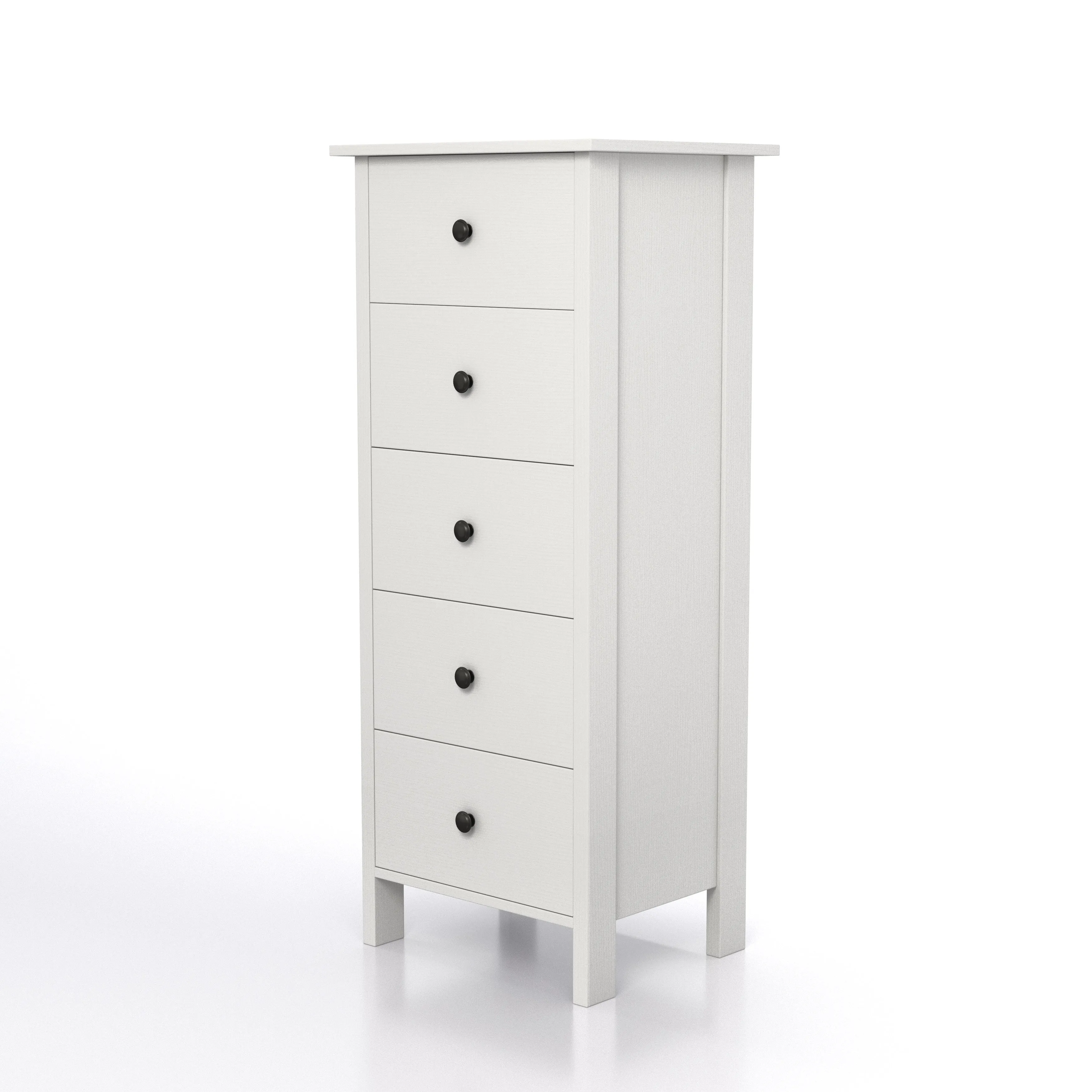 Mahoney Transitional White 5-Drawer Tall Dresser