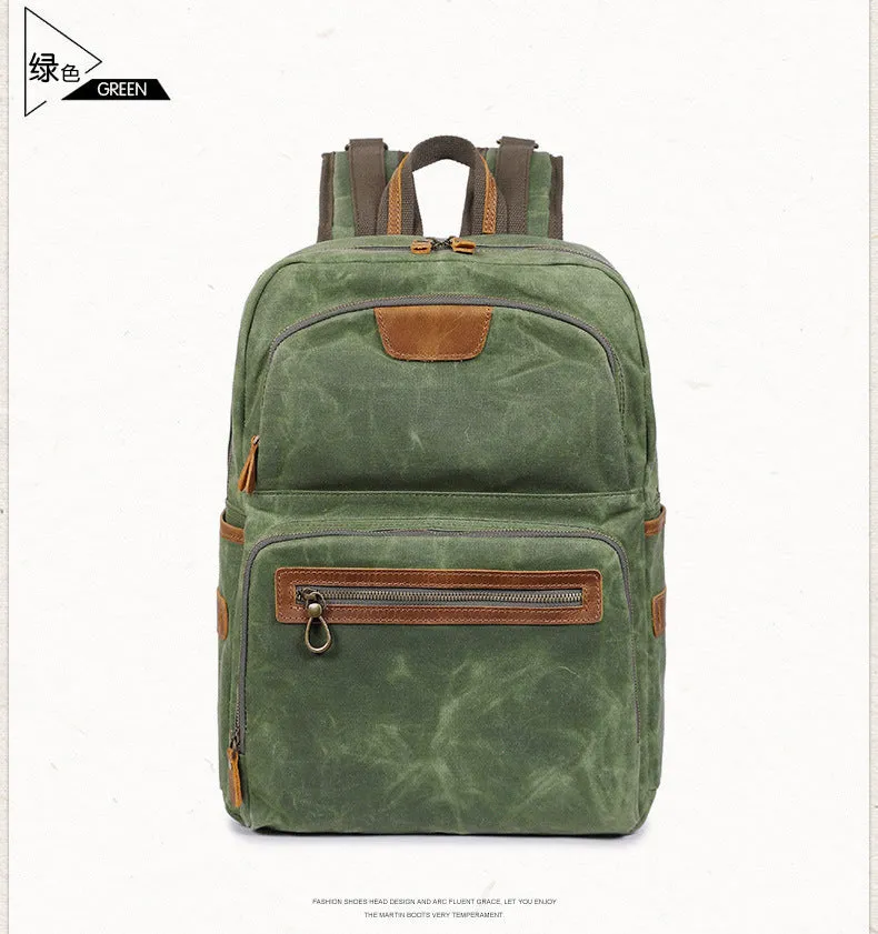 Men's Shoulder Retro Canvas Casual Travel Backpack