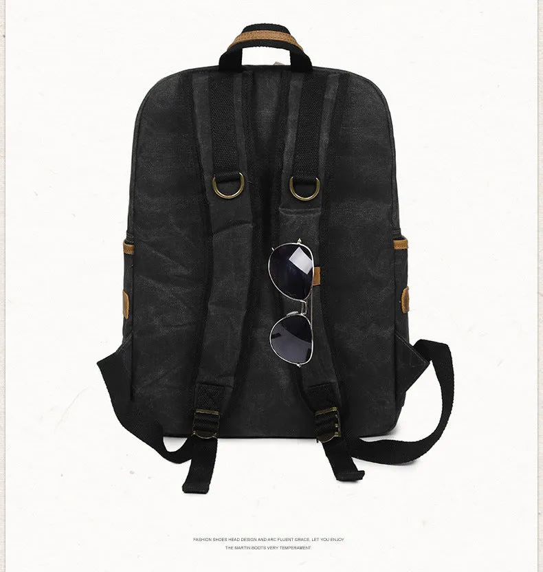 Men's Shoulder Retro Canvas Casual Travel Backpack