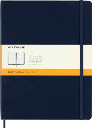 Moleskine Classic Hard Cover Ruled Notebook Blue