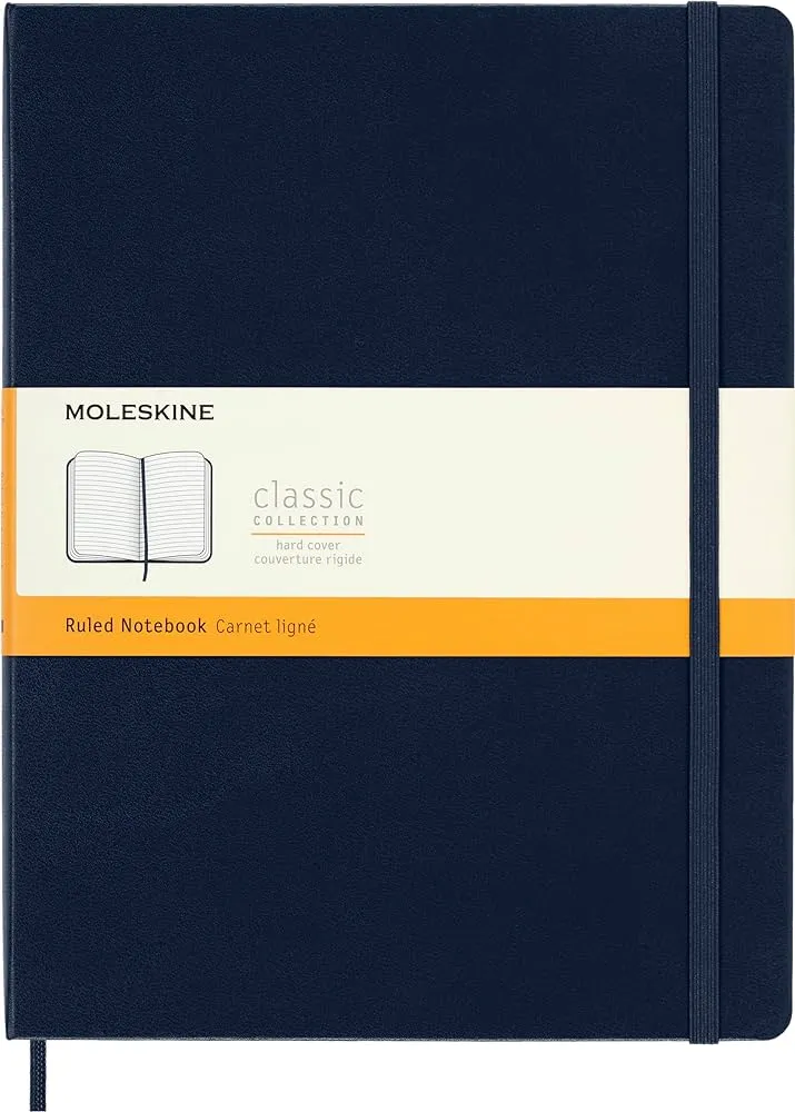 Moleskine Classic Hard Cover Ruled Notebook Blue