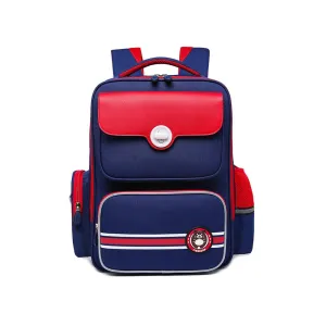 Navy with Red Flap Ergonomic Anti gravity Shock absorption School Backpack for Kids