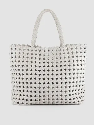 OC CLASS 35 - White Leather tote bag