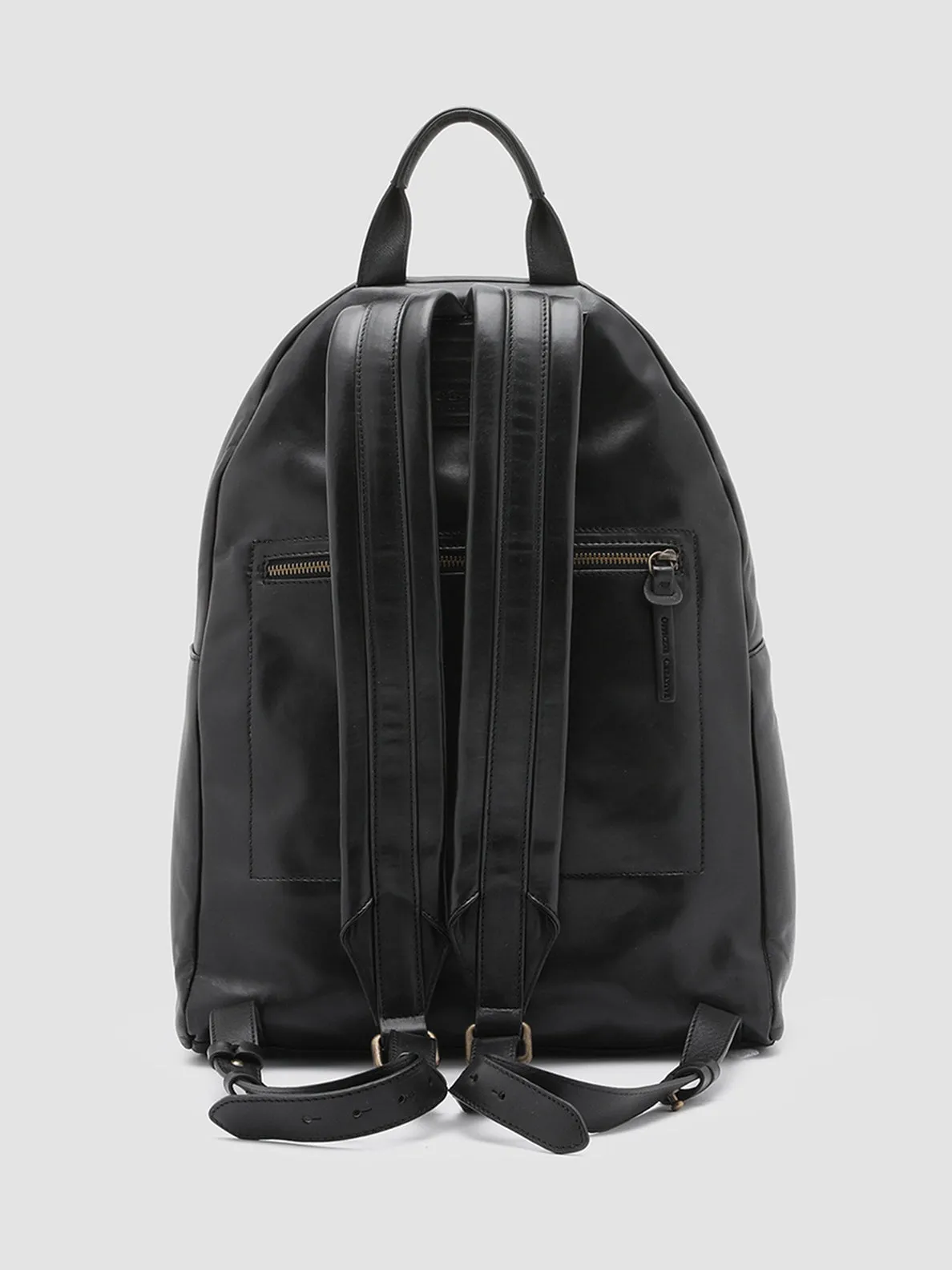 OC PACK - Black Leather Backpack