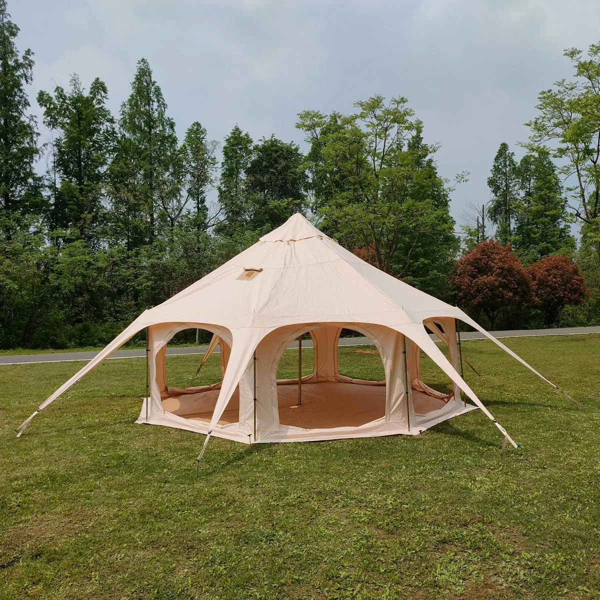 Outdoor Camping Yurt Circus Tent Glamping Oxford Cloth Octagonal Pavilion