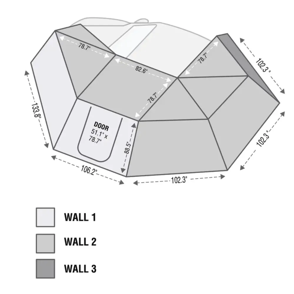 OVS XD Nomadic 270 Degree Awning & Wall Kit Combo