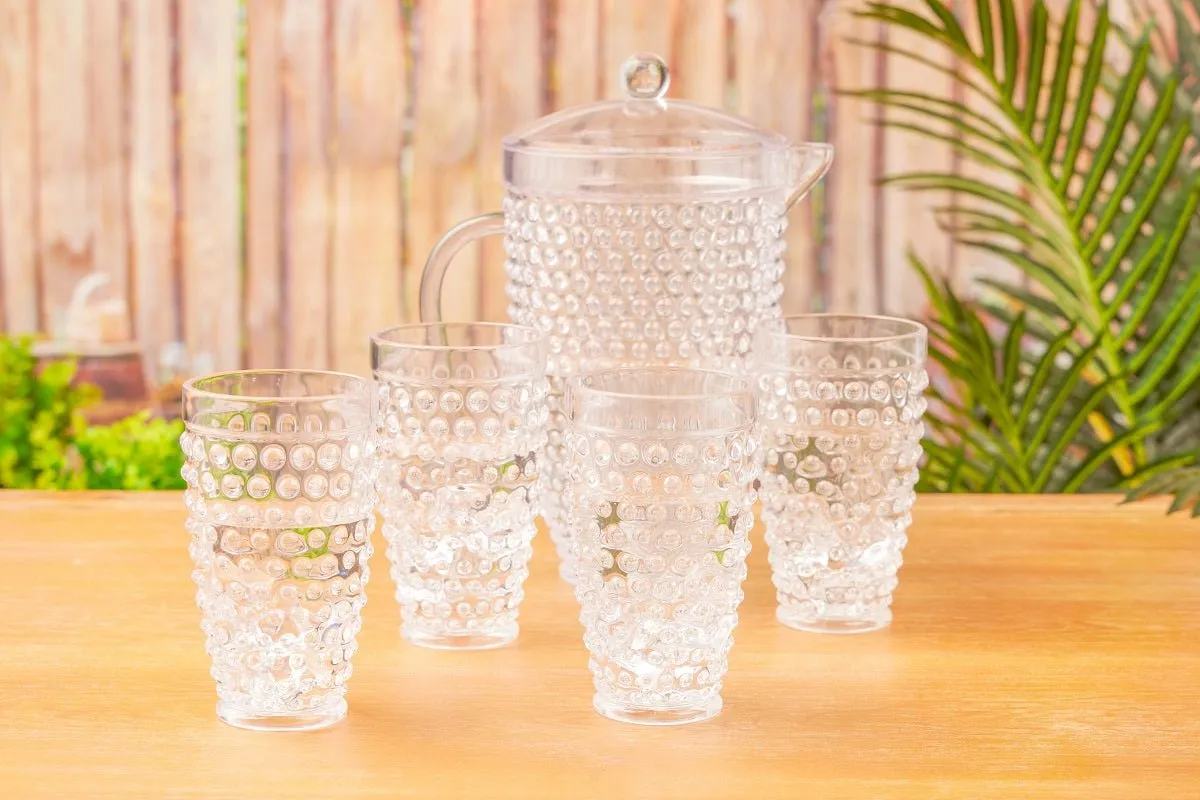 Pier 1 Emma Clear Acrylic 18 oz Drinking Glasses, Set of 4