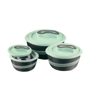 Pinnacle Palazio Inner Stainless Steel Insulated Casserole| 500 ml, 1000 ml, 2000 ml| Roti Box | Ideal as Serving Bowl |Casserole for Chapati| BPA Free (Mint Green)