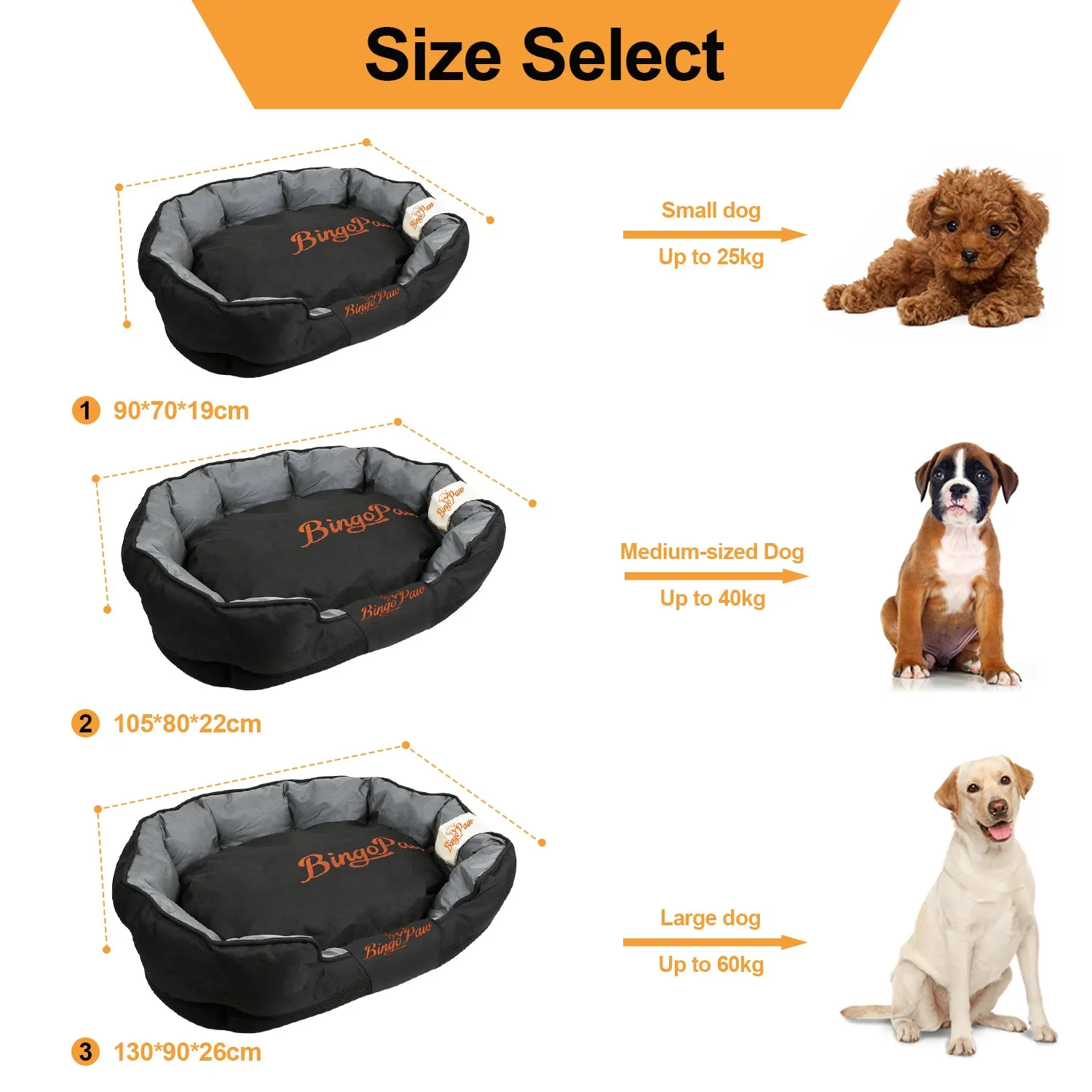 Removable Heavy Duty Pet Dog Cat Cushion Bed Puppy Cushion Kennel Washable