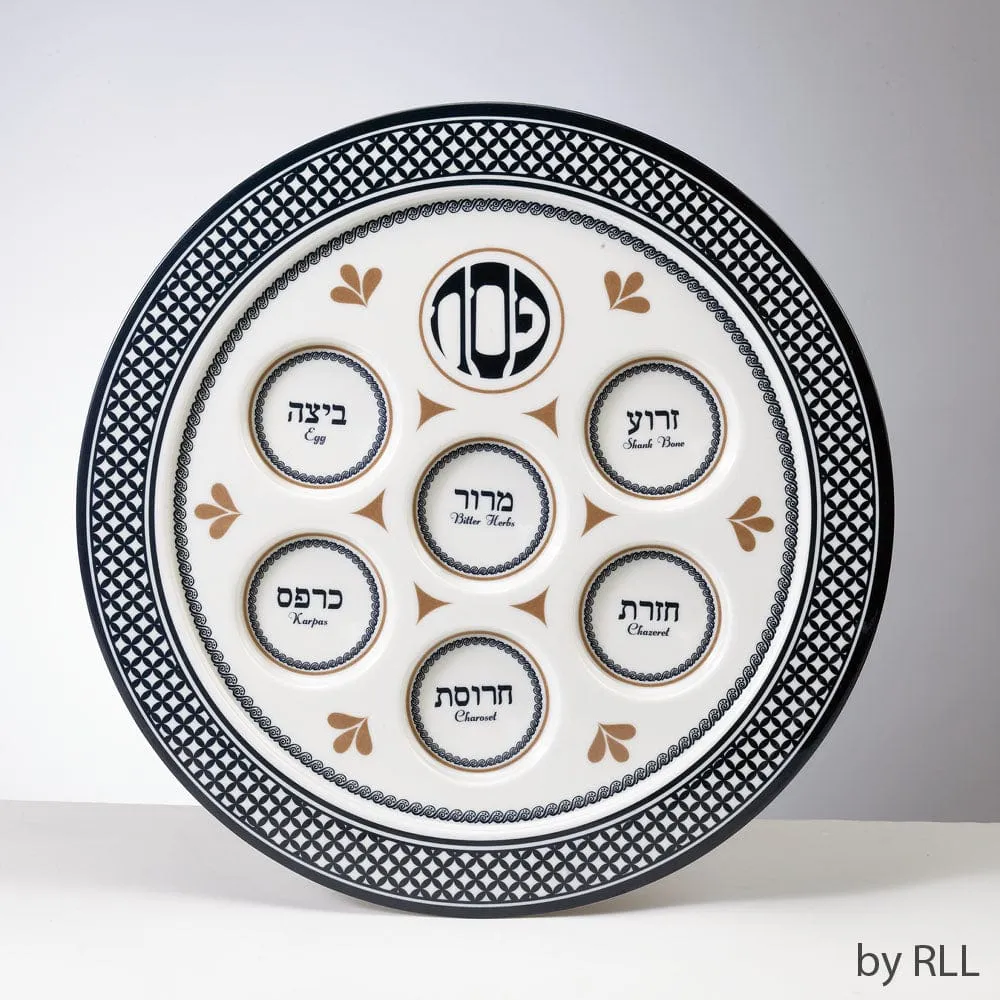 Seder Plate, "seder Traditions", Melamine,12",label