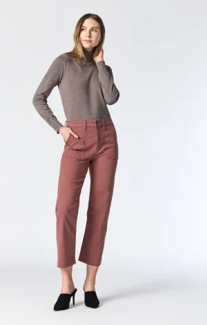 SHELIA FRONT POCKET STRAIGHT IN NUTMEG TWILL