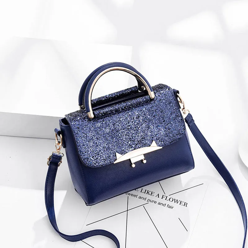 Style Casual Small Square Bag Fashion Sequin Lady Cute Crossbody Shoulder Handbag One