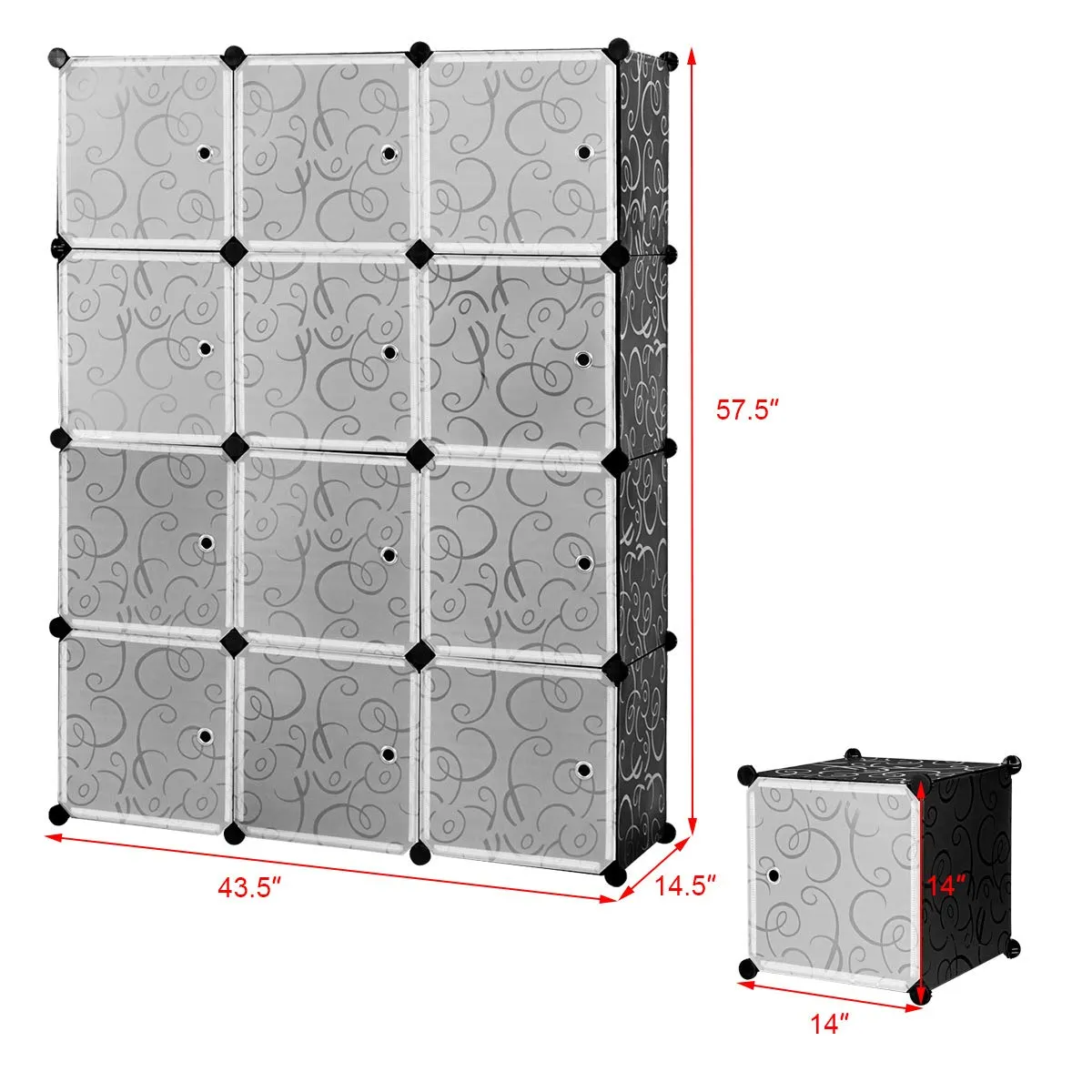 Tangkula DIY Storage Cubes, Portable Clothes Closet