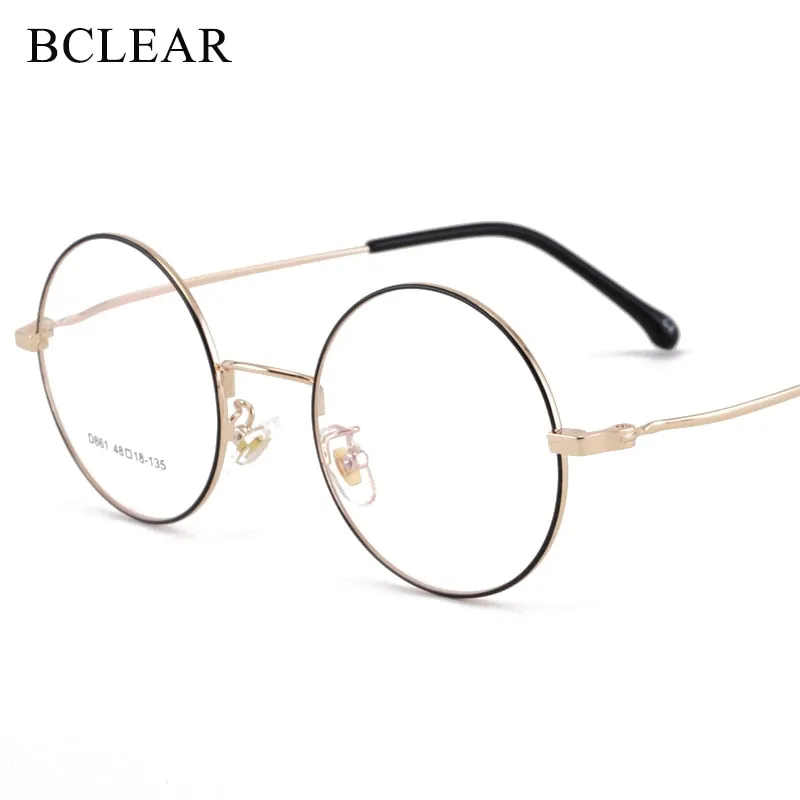 Unisex Round Alloy Full Rim Eyeglasses Scd86