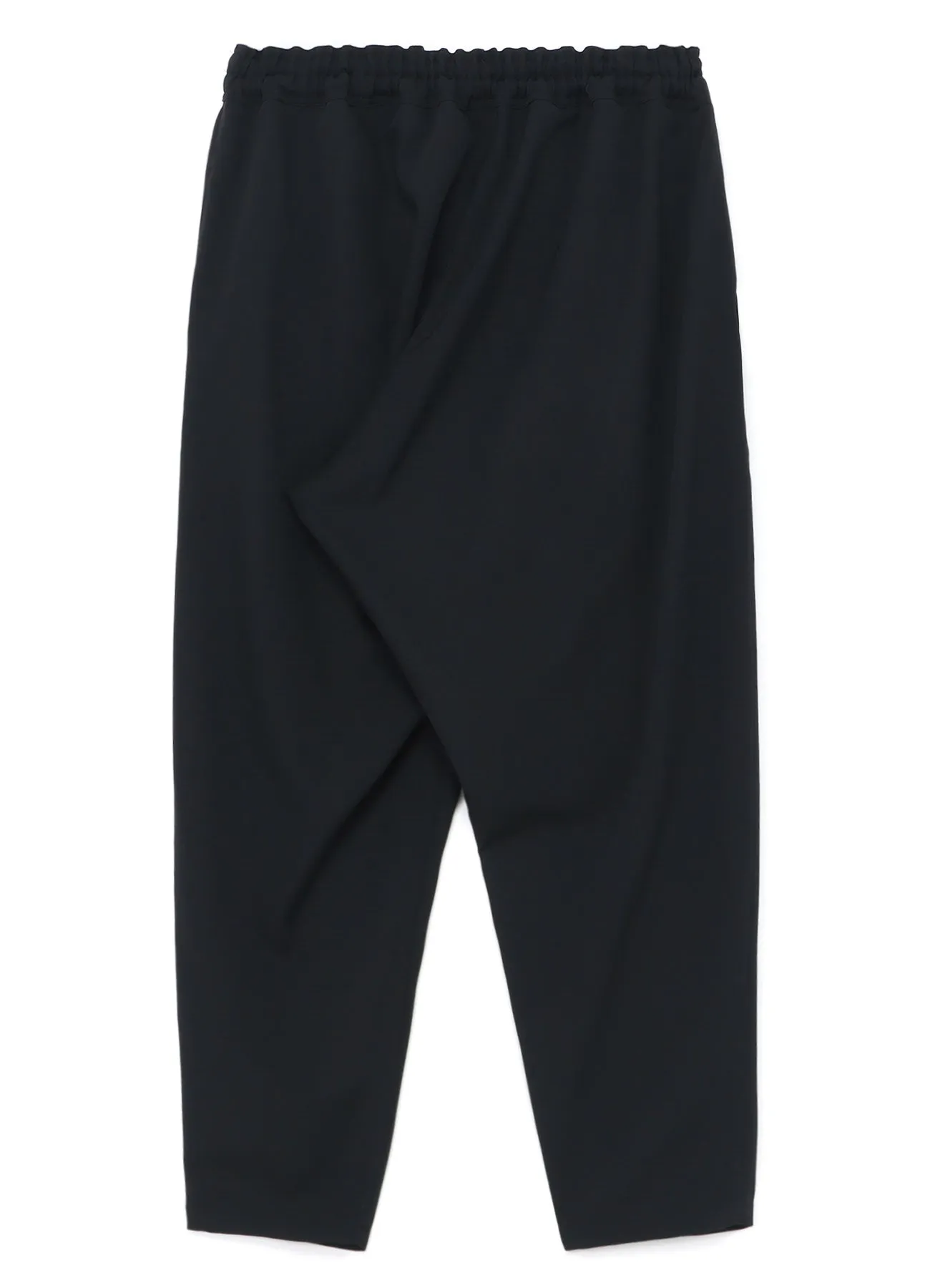 WOOL GABARDINE ELASTIC WAIST PANTS