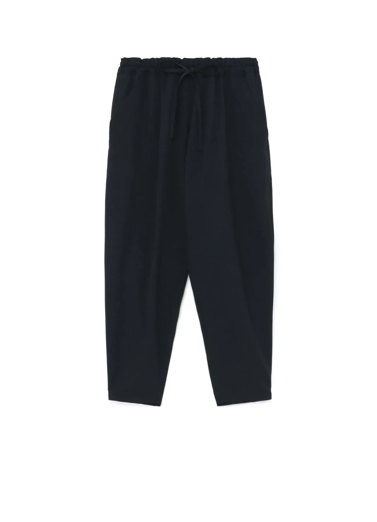 WOOL GABARDINE ELASTIC WAIST PANTS